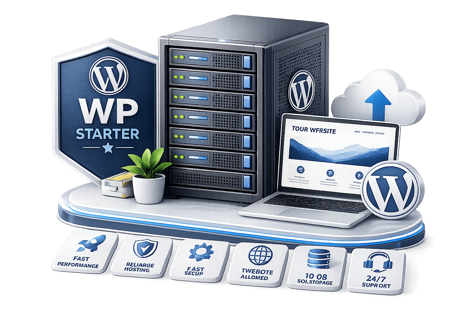 Web Hosting, Domain Names, WordPress & More - WP starter